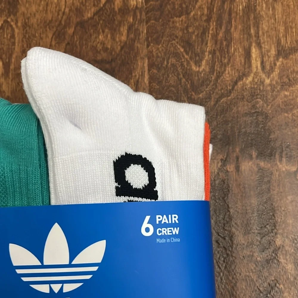 Adidas Crew Socks 6 Pack Shoe Size 6-12 - Picture 3 of 17